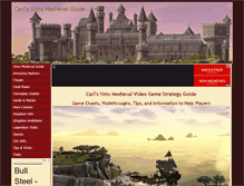 Tablet Screenshot of carls-sims-medieval-guide.com